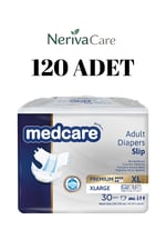 Medcare Premium Bel Bantlı Hasta Bezi 6 Damla XLarge En Büyük Boy XL Beden 30'lu 4 Paket 120 Adet