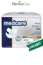 Medcare Premium Bel Bantlı Hasta Bezi 6 Damla Large Büyük Boy L Beden 30'lu 8 Paket 240 AdetBel Bantlı Hasta BezlerinerivacareMedcare Premium Bel Bantlı Hasta Bezi (L), 6 damlalı yüksek emiş kapasitesi ve yumuşak tekstil yüzeyiyle uzun süreli kuruluk sağlBelbantlı Hasta BezlerinerivacareMedcare Premium Bel Bantlı Hasta Bezi 6 Damla Large Büyük Boy L Beden 30'lu 8 Paket 240 Adet