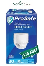 Prosafe Emici Külot Hasta Bezi XL 120 Adet (30'lu x 4 Paket)