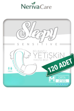 Sleepy Yetişkin Hasta Bezi Bel Bantlı Hasta Bezi M Beden 120 Adet | Medium Boy Yüksek Emicilik