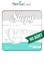 Sleepy Yetişkin Hasta Bezi Bel Bantlı Hasta Bezi XL Beden 90 Adet | XLarge Boy Yüksek Emicilik