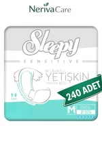 Sleepy Yetişkin Hasta Bezi Bel Bantlı Hasta Bezi M Beden 240 Adet | Medium Boy Yüksek Emicilik