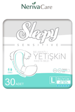 Sleepy Yetişkin Hasta Bezi Bel Bantlı Hasta Bezi L Beden 30 Adet | Large Boy Yüksek Emicilik