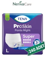 TENA ProSkin Pants Night Süper Emici Külot Hasta Bezi L Beden 240 Adet | En Düşük Birim MaliyetKülot Hasta Bezleri (Emici Külot)nerivacareTENA ProSkin Pants Night Süper Emici Külot Hasta Bezi L Beden 240 Adet | Large Boy Yüksek Emicilik