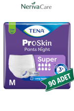 TENA ProSkin Pants Night Süper Emici Külot Hasta Bezi M Beden 90 Adet | Aylık Gece KorumasıKülot Hasta Bezleri (Emici Külot)nerivacareTENA ProSkin Pants Night Süper Emici Külot Hasta Bezi M Beden 90 Adet | Medium Boy Yüksek Emicilik