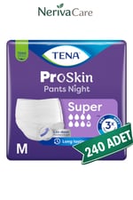 TENA ProSkin Pants Night Süper Emici Külot Hasta Bezi M Beden 240 Adet | En Düşük Birim MaliyetKülot Hasta Bezleri (Emici Külot)nerivacareTENA ProSkin Pants Night Süper Emici Külot Hasta Bezi M Beden 240 Adet | Medium Boy Yüksek Emicilik