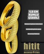 1.5 CM KUMLU ÇİZGİLİ BİLEZİK