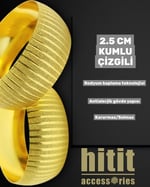 2.5 CM KUMLU ÇİZGİLİ BİLEZİK