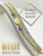 ÇEYREKLİ NAZARLIKLI DORİKA BİLEKLİK