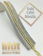 GOLD ÇİFTLİ ZİRKON BİLEKLİK