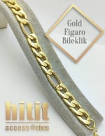 GOLD FİGARO EZME BİLEKLİK