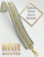 ÖRME ZİNCİR ZİRCON BİLEKLİK
