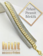PİRAMİT KESİM GOLD BİLEKLİK