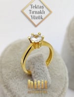 TEKTAŞ TIRNAKLI YÜZÜK