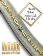 TELKARİ ZİRKON NAZARLIKLI BİLEKLİK