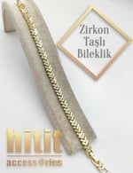 ZİRKON BALIK SIRTI GOLD BİLEKLİK