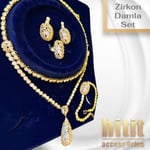 ZİRKON TAŞLI DAMLA MODEL SET