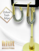 ZİRKON TAŞLI KÜPE