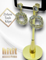 ZİRKON TAŞLI KÜPE