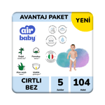 Air Baby Avantaj Paket Junior Bebek Bezi 5 Numara 104 Adet 11-18 Kg
