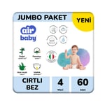 Air Baby Jumbo Paket Maxi Bebek Bezi 4 Numara 60 Adet 8-14 Kg