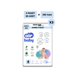 Air Baby Süper Avantaj Paket Maxi Bebek Bezi 4 Numara 180 Adet (3 Paket)  8-14 Kg