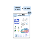 Air Baby Süper Avantaj Paket Yeni Doğan Bebek Bezi 1 Numara 162 Adet (3 Paket)  2-5 kg
