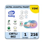 Air Baby Ultra Avantaj Paket Yeni Doğan Bebek Bezi 1 Numara 216 Adet 2-5 kg