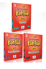 8. Sınıf Türkçe, Matematik, Fen Bilimleri Kontak Deneme (3 Kitap)