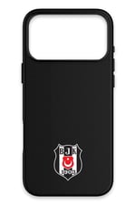 Beşiktaş Arma Siyah Silikon iPhone 17 Pro Telefon Kılıfı