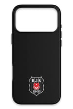 Beşiktaş Arma Siyah Silikon iPhone 17 Pro Max Telefon Kılıfı