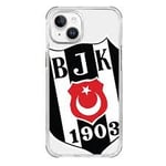 Beşiktaş Büyük Logo Şeffaf iPhone 14 Telefon Kılıfı