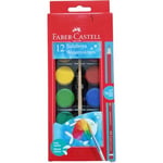 Faber-Castell 12'li Sulu Boya + 1 Kırmızı Kalem