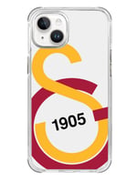 Galatasaray Büyük Logo Şeffaf iPhone 15 Telefon Kılıfı