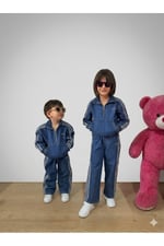 Çocuk Unisex jean alt üst takım