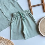 dundeekids Erkek Çocuk Müslin Gömlek Şort Takım