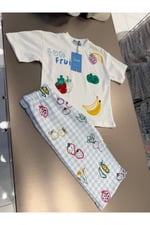 Kız Çocuk Fruits Baskılı İkili Set
