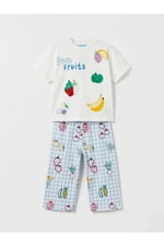 Kız Çocuk Fruits Baskılı İkili Set