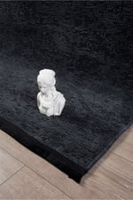 Antrasit Şönil Kilim Mutfak Yıkanabilir Salon Oturma Çocuk Odası Yolluk Dokuma Makine Halısı