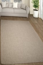 Bej Yolluk Sisal Kaymaz Pamuk Taban Modern Tozumaz Halı Yıkanabilir Kesme Yolluk