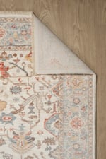 Bohem Krem Mavi Bambu %100 Polyester Modern Dokuma Salon Oturma Odası Halısı