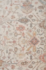 Bohem Krem Mavi Bambu %100 Polyester Modern Dokuma Salon Oturma Odası Halısı