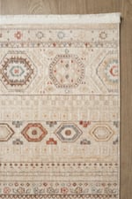 Bohem Krem Renkli Bambu %100 Polyester Modern Dokuma Salon Oturma Odası Halısı