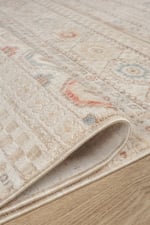Bohem Krem Renkli Bambu %100 Polyester Modern Dokuma Salon Oturma Odası Halısı