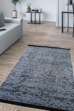 Gri Şönil Kilim Salon Oturma Çocuk Odası Yolluk Dokuma Makine Halısı