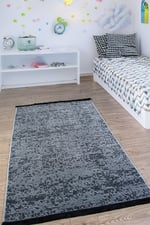 Gri Şönil Kilim Salon Oturma Çocuk Odası Yolluk Dokuma Makine Halısı