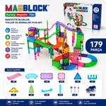 179 Parça Manyetik Yollar ve Arabalar Oyun Seti