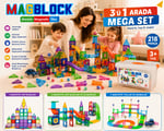 218 Parça Manyetik 3′ ü 1 Arada Oyun Seti. 3 Farklı Model Tek Set İçerisinde.