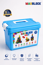 MagBlock 152 Parça Tamamı Mıknatıslı Yapı Blokları - Saklama Kutulu Oyuncak - 5 yıl Garanti - Eğitici Oyuncak