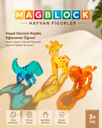 MagBlock Hayvan Figürleri | Manyetik Oyuncak ve STEM Destekli Eğitici Oyun Seti